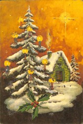 Simli Yeni Yıl Ve Yılbaşı Kartpostal KRT18085 - Gökçekoleksiyon