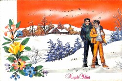 Simli Yeni Yıl Ve Yılbaşı Kartpostal KRT18091 - Gökçekoleksiyon