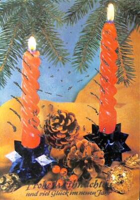 Simli Yılbaşı Kartpostal KRT18106 - 1