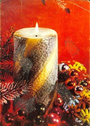 Simli Yılbaşı Kartpostal KRT18108 - Gökçekoleksiyon