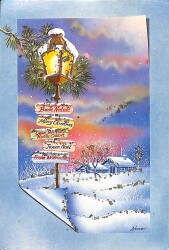 Simli Yılbaşı Kartpostal KRT18461 - Gökçekoleksiyon