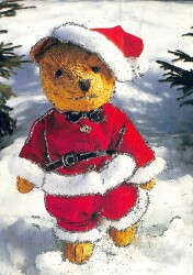 Simli Yılbaşı Kış Kartpostal - glittery postcard KRT17936 - Gökçekoleksiyon