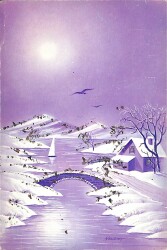 Simli Yılbaşı Kış Kartpostal - glittery postcard KRT17937 - Gökçekoleksiyon