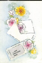 Simli Yılbaşı Kış Kartpostal - glittery postcard KRT17939 - Gökçekoleksiyon