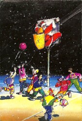 Simli Yılbaşı Kış Kartpostal - glittery postcard KRT17971 - Gökçekoleksiyon