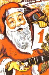 Simli Yılbaşı Kış Temalı Kartpostal KRT17234 - Gökçekoleksiyon