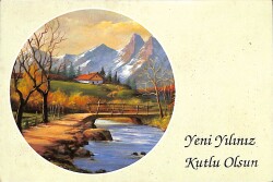 Simli Yılbaşı Kutlama Tebrik Kartı KRT19158 - Gökçekoleksiyon