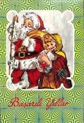 Simli Yılbaşı Noel Kartpostal - glittery christmas postcard KRT17881 - Gökçekoleksiyon