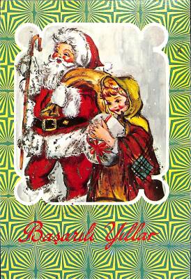 Simli Yılbaşı Noel Kartpostal - glittery christmas postcard KRT17881 - 1