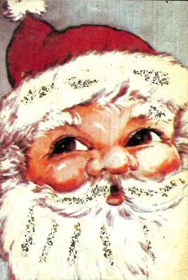 Simli Yılbaşı Noel Kartpostal - glittery christmas postcard KRT17883 - 1