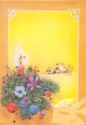 Simli Yılbaşı Noel Kartpostal - glittery postcard KRT17921 - Gökçekoleksiyon