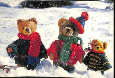 Simli Yılbaşı Noel Kartpostal - glittery postcard KRT17924 - 1