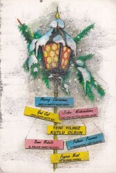 Simli Yılbaşı Temalı Kartpostal KRT13483 - Gökçekoleksiyon