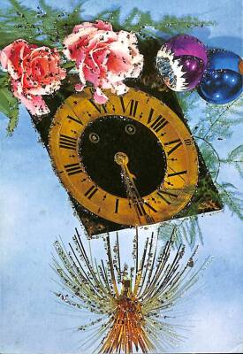 Simli Yılbaşı Temalı Kartpostal KRT14045 - 1