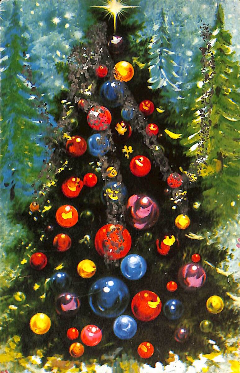Simli Yılbaşı Temalı Kartpostal KRT20905 - 1