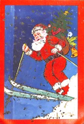 Simli Noel Baba Temalı Kartpostal KRT20991 - Gökçekoleksiyon