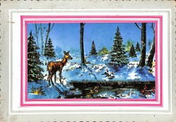 Simli Kış Temalı Kartpostal KRT21002 - Gökçekoleksiyon