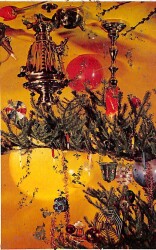 Simli Yılbaşı Ve Kış Kartpostal - 1970-1980s glittery postcard KRT17979 - Gökçekoleksiyon