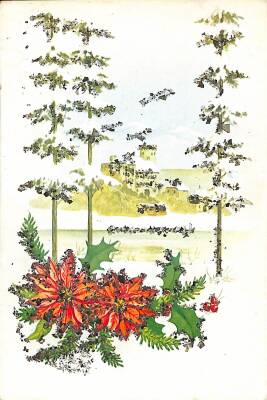 Simli Yılbaşı Ve Kış Kartpostal - 1970-1980s glittery postcard KRT17985 - 1
