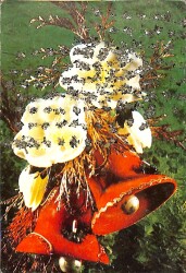 Simli Yılbaşı Yeni Yıl Kartpostal KRT18053 - Gökçekoleksiyon