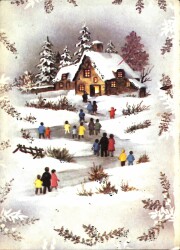 Simli Yılbaşı Yeni Yıl Kartpostal KRT18109 - Gökçekoleksiyon