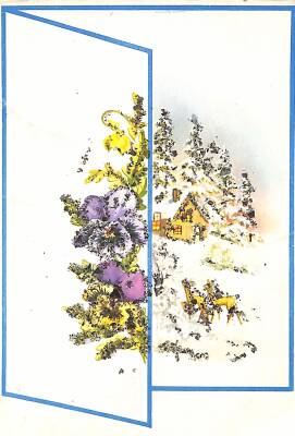 Simli Yılbaşı Yeni Yıl Kartpostal KRT18119 - 1