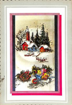 Simli Yılbaşı Yeni Yıl Kartpostal KRT18288 - 1