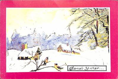 Simli Yılbaşı Yeni Yıl Kartpostal KRT18297 - 1