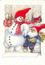 Simli Yılbaşı Yeni Yıl Kartpostal KRT18307 - Gökçekoleksiyon