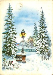 Simli Yılbaşı Yeni Yıl Kartpostal KRT18326 - Gökçekoleksiyon