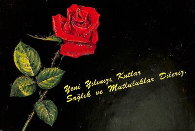 Simli Yılbaşı Yeni Yıl Kartpostal KRT18342 - 1