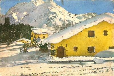 Simli Yılbaşı Yeni Yıl Temalı Kartpostal KRT18150 - 1
