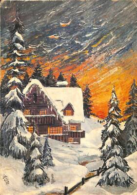 Simli Yılbaşı Yeni Yıl Temalı Kartpostal KRT18162 - 1