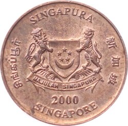 Singapur 1 Cent 2000 ÇT+ YMP11012 - 2