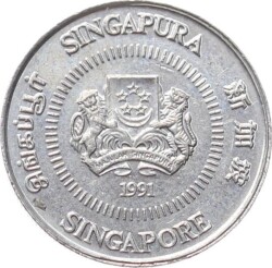 Singapur 10 Cent 1991 ÇÇT YMP11011 - 1