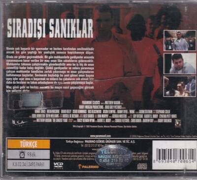 Sıradışı Sanıklar VCD Film VCD10325 - 2