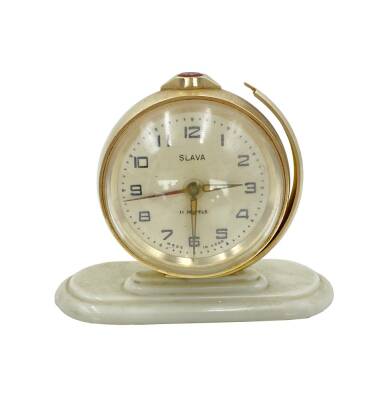 Slava (USSR- Sovyetler Birliği) Marka Çalışır Durumda Çalar Saat AOB2031 - 1