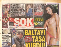 Şok Gazetesi 13 Mart 2015 - Erol Büyükburç Popun Efsanesi Hayata Veda Etti - Asena Pencereden Kaçtı GZ158532 - Gökçekoleksiyon