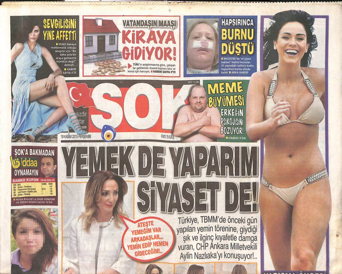 Şok Gazetesi 19 Kasım 2015 - İbrahim Tatlıses 35 Yıllık Arkadaşını Arıyor - Murat Boz'un Panda İsteği GZ135126 - 1