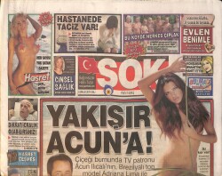 Şok Gazetesi 2 Aralık 2014 - Acun Ilıcalı, Adriana Lima İle Evlenmek İçin Karısından Boşanabilir - Alex de Souza Fenerbahçe'ye Veda Etti GZ158475 - Gökçekoleksiyon