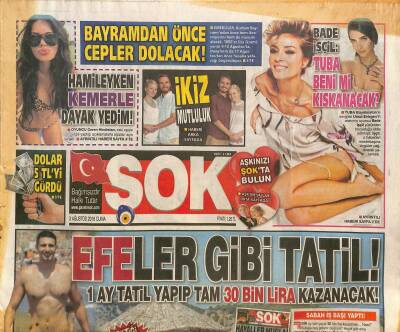 Şok Gazetesi 3 Ağustos 2018 - Oyuncu Ceren Hindistan , Eski Eşiyle İlgili Yaptığı Açıklamalarla Ağızları Açık Bıraktı GZ124479 - 1