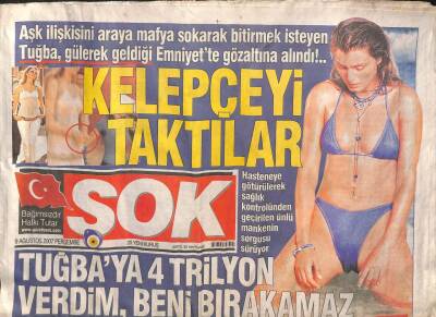 Şok Gazetesi 9 Ağustos 2007 - Çağla Şikel Konuştu Şimdiki Mankenler Erkeklerin Ağzını Sulandırıyor GZ113465 - 1