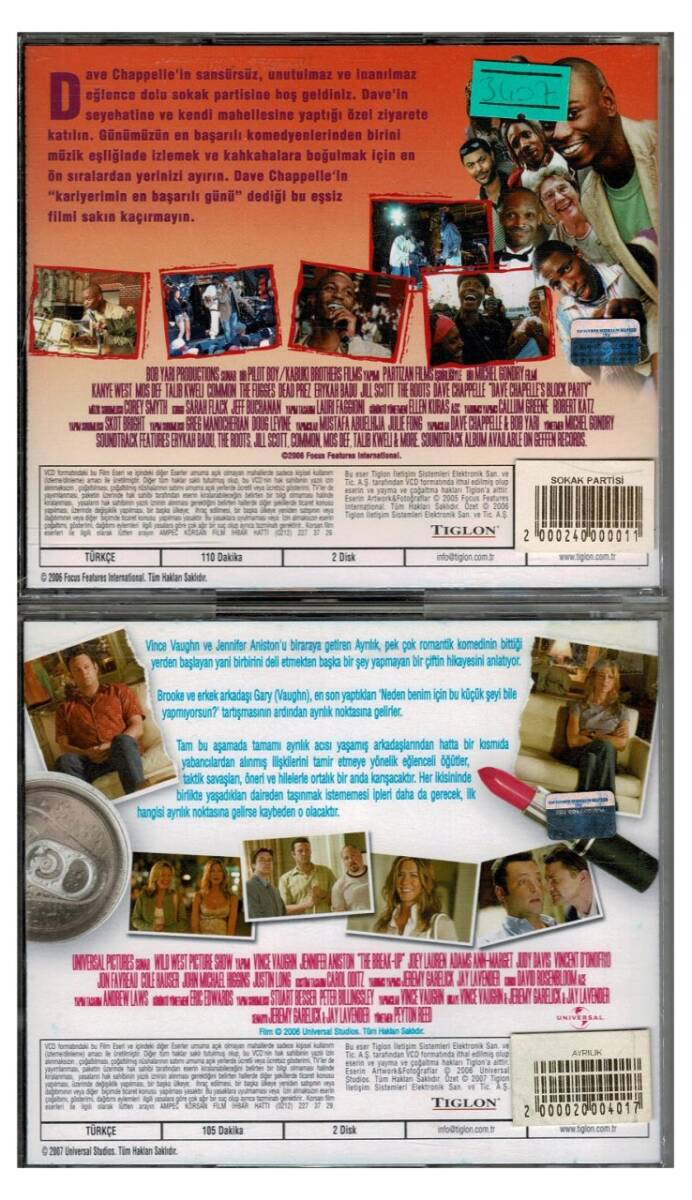 Sokak Partisi Ayrılık - 2 Adet VCD Film VCD1329 - 2