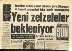 Son Aktüalite Cumartesi Eki 29 Temmuz 1967 - Yeni Zelzeleler Bekleniyor GZ158046 - Gökçekoleksiyon