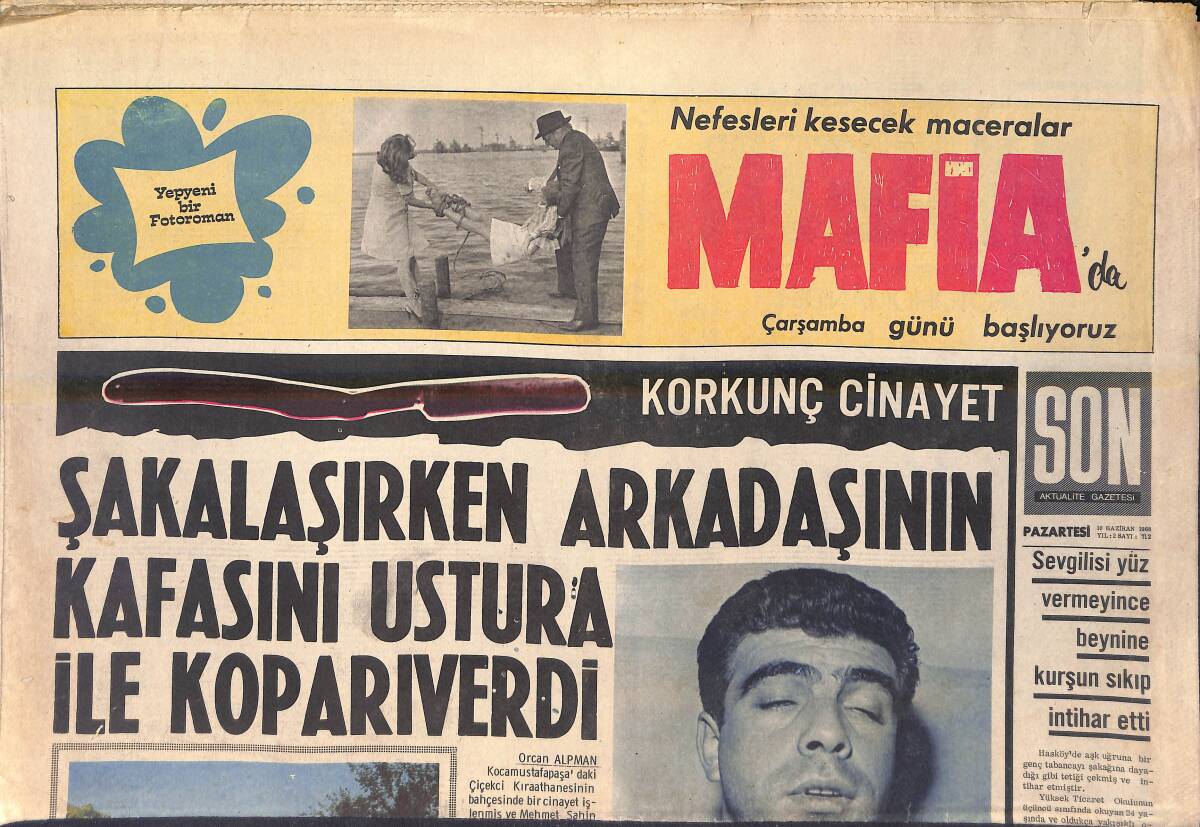 Son Aktüalite Gazetesi 10 Haziran 1968 - Kennedy, On Beş Dakika Süren Bir Törenle Gömüldü GZ156507 - 1