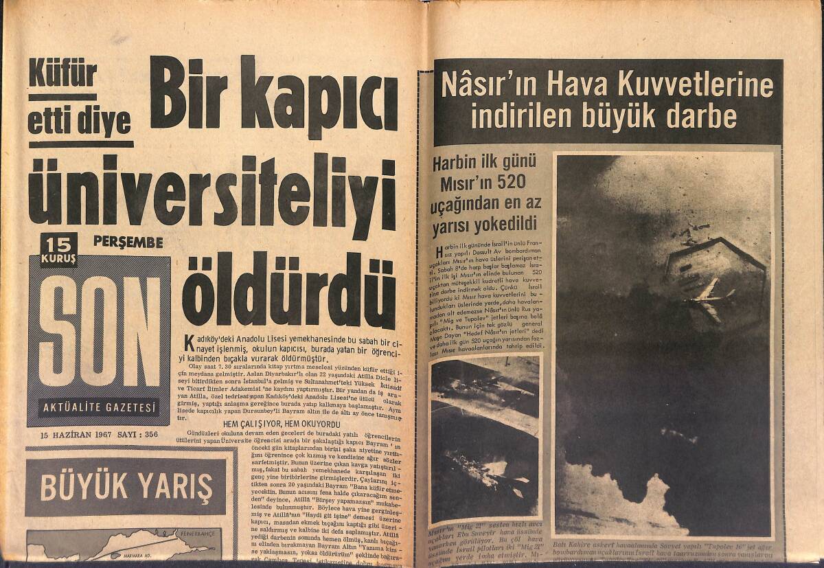 Son Aktüalite Gazetesi 15 Haziran 1967 - Beatnik'lerin Yeni Adı : Hippies GZ149638 - 1