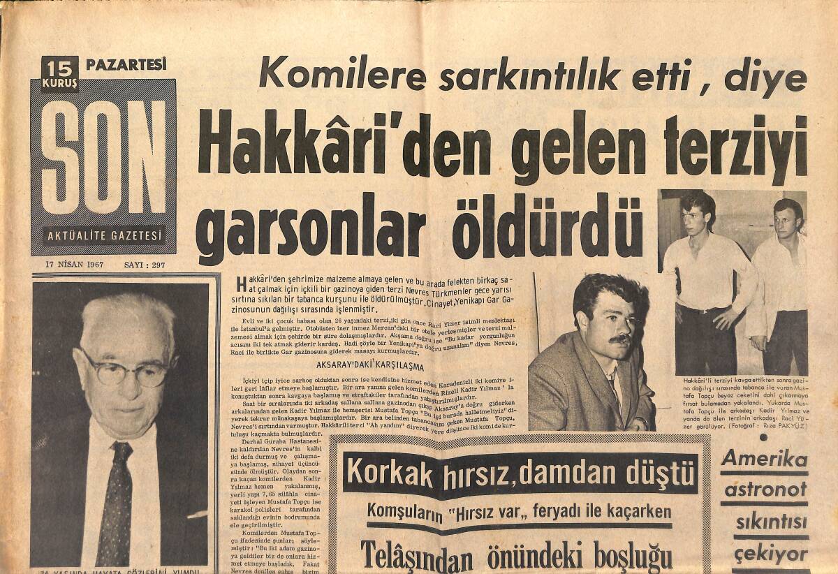 Son Aktüalite Gazetesi 17 Nisan 1967 - Prof. Ali Fuat Başgil Öldü - Suriye'ye Yumurta Kaçırılıyor GZ149624 - 1