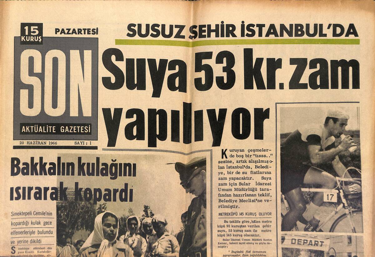 Son Aktüalite Gazetesi 20 Haziran 1966 - Mısır Gemilerini Boğazdan Polis Yılmaz Yılmaz Çevirtti GZ149641 - 1