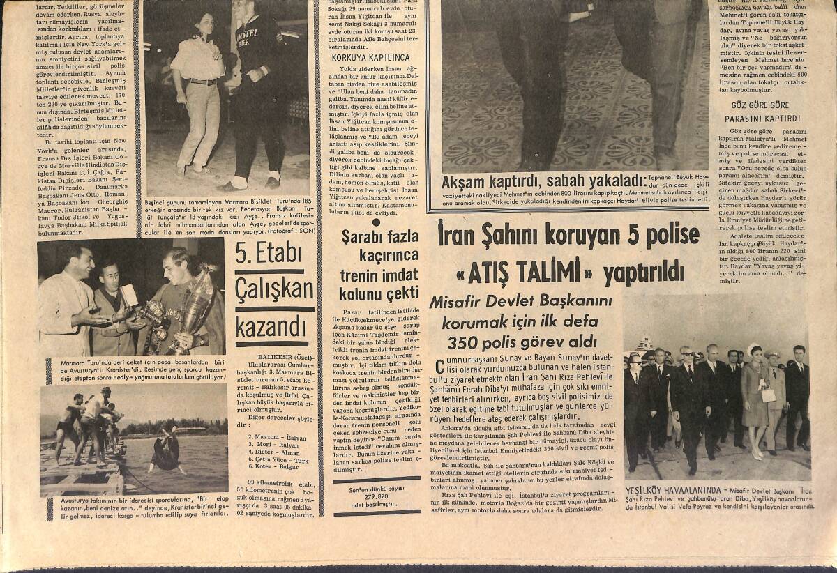 Son Aktüalite Gazetesi 20 Haziran 1967 - İran Şahını Koruyan 5 Polise Atış Talimi Yaptırıldı - Hollywood'da İsrail İçin 25 Milyon Lira Toplandı GZ156523 - 2