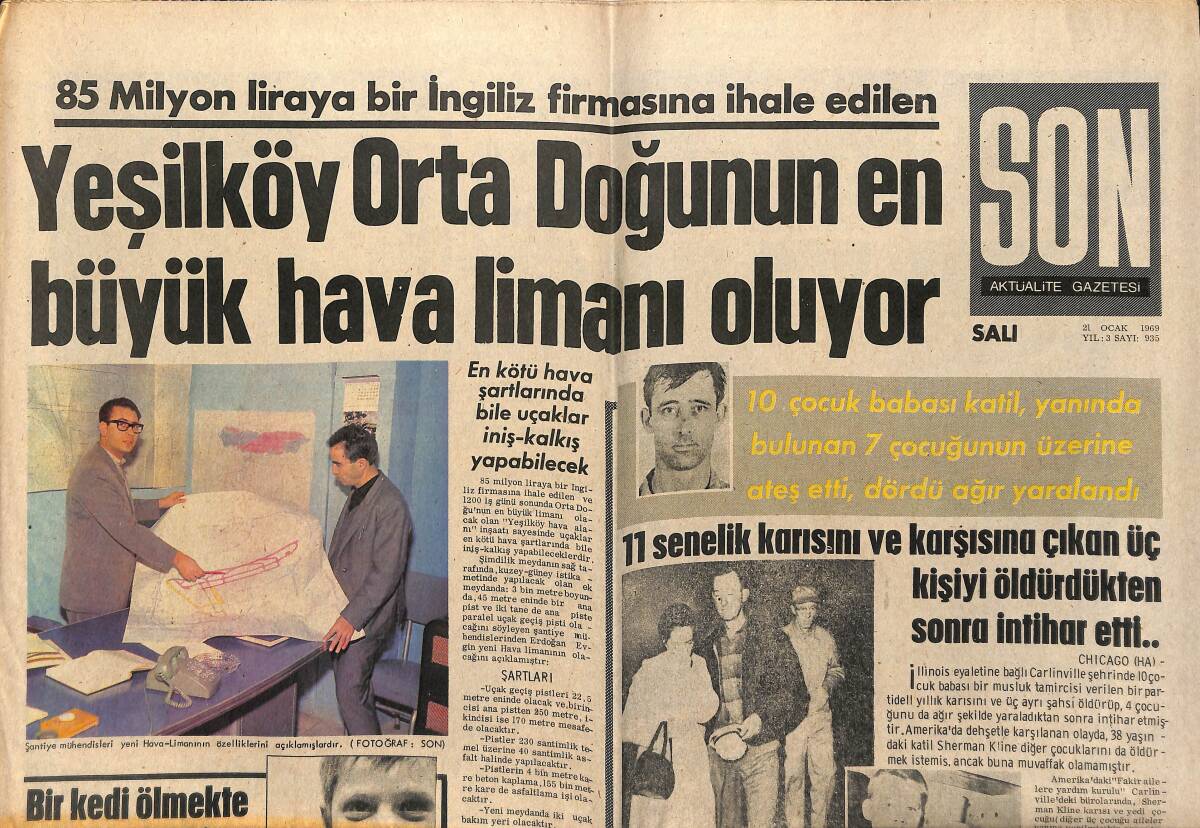 Son Aktüalite Gazetesi 21 Ocak 1969 - Sahte James Bond Sevgilisinin 200 Bin Lirasını Dolandırdı GZ149647 - 1